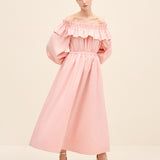Taffetta Off Shoulder Dress
