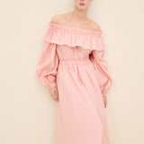 Taffetta Off Shoulder Dress