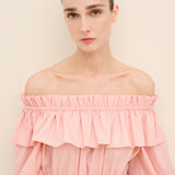 Taffetta Off Shoulder Dress