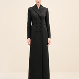 Double-Breasted Long Blazer