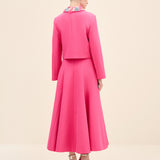 Embellished-Collar Cropped Jacket