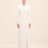 Double-Breasted Long Blazer