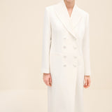 Double-Breasted Long Blazer