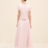 Scalloped-Hem Jacquard Top