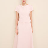 Scalloped-Hem Jacquard Top