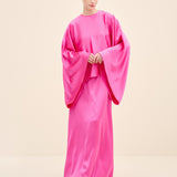 فستان ماكسي بغطاء حريري فضفاض