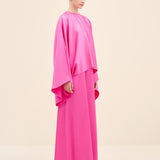 فستان ماكسي بغطاء حريري فضفاض