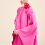 فستان ماكسي بغطاء حريري فضفاض