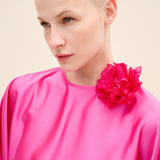 فستان ماكسي بغطاء حريري فضفاض