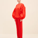 Voluminous Balloon Sleeve Blouse