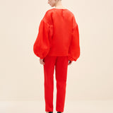 Voluminous Balloon Sleeve Blouse