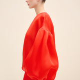 Voluminous Balloon Sleeve Blouse