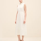 Floral Appliqué Midi Dress