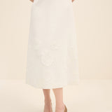 Floral Appliqué Midi Dress