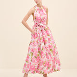 فستان ميدي من بطبعات زهور