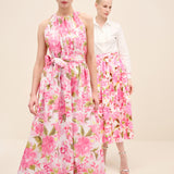 فستان ميدي من بطبعات زهور