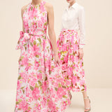 فستان ميدي من بطبعات زهور