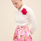 Silk Chiffon Hand-Painted Buds Brooch
