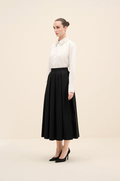 Pleated Midi Skirt