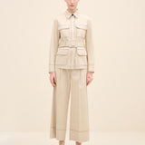 Wide-Leg Tailored Trousers