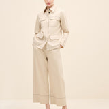 Wide-Leg Tailored Trousers