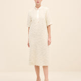 Textured Tweed Midi Dress