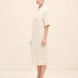 Textured Tweed Midi Dress