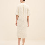 Textured Tweed Midi Dress