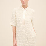 Textured Tweed Midi Dress