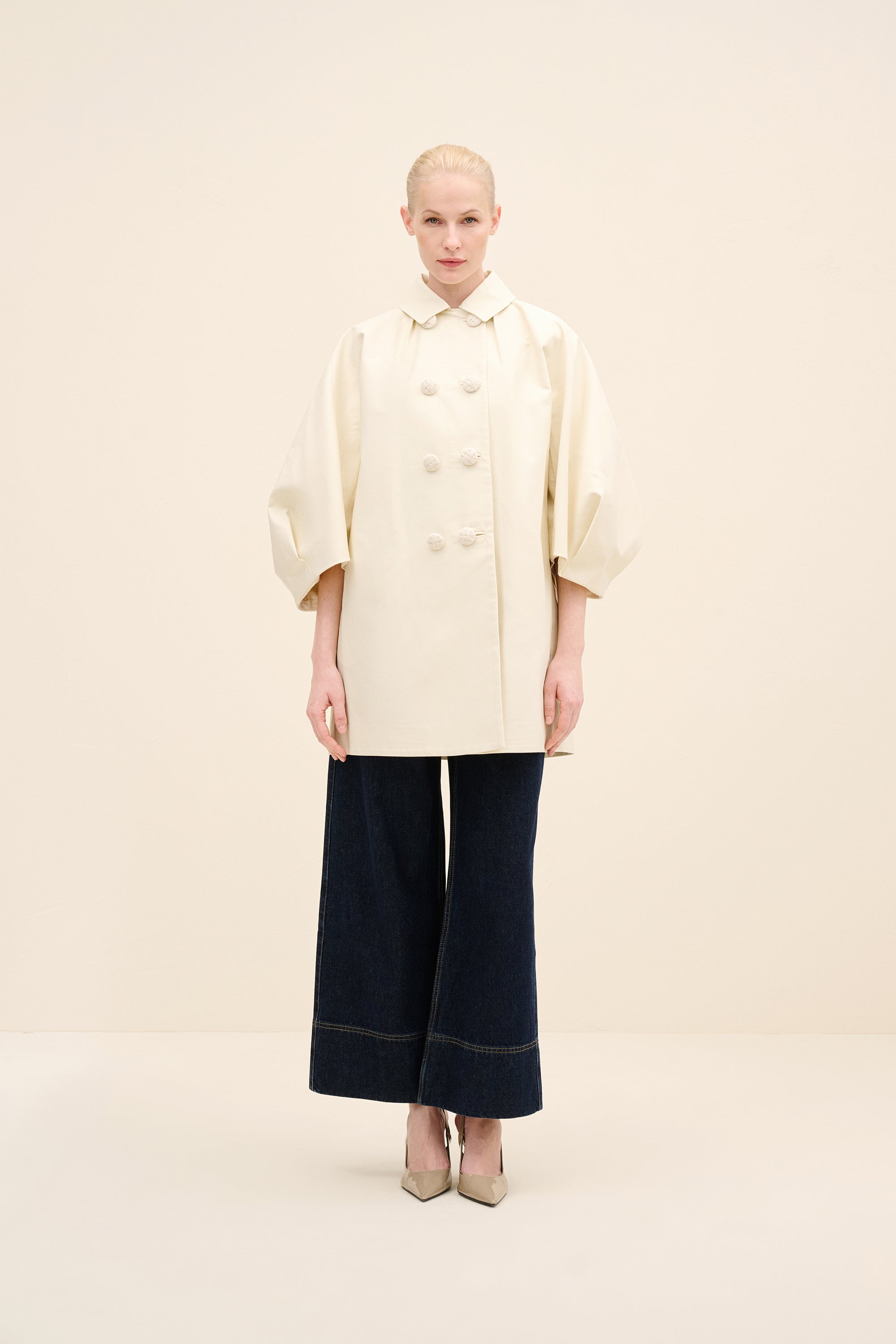 Cocoon-Sleeve Coat