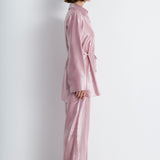 Nean Metallic Pink Longline Shirt Light Pink