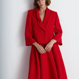 Nean Draped Lapel Tailored Jacket Red