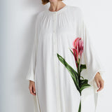 Nean Floral Embroidered Shirt Dress Off White