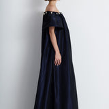 Nean Pearl-Embellished Maxi Dress Navy