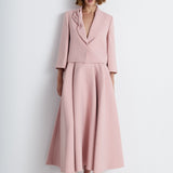 Nean Draped Lapel Tailored Jacket Blush