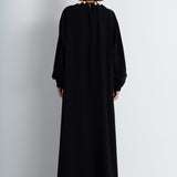 Nean Pearl-Embellished Maxi Dress Black