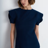 Nean Structured Sleeve Top Navy
