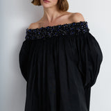 Nean Off-Shoulder Embellished Blouse Black