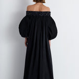 Nean Off-Shoulder Embellished Black Gown Black