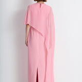 Nean Asymmetrical Cape Gown Pink