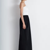 Nean Strapless Color-Block Gown Black-White