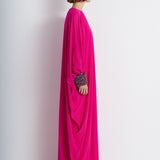 Nean Embellished Cuff Kaftan Gown Fuchsia