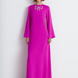 Nean Bow-Embellished Maxi Dress Fuchsia