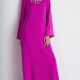 Nean Bow-Embellished Maxi Dress Fuchsia