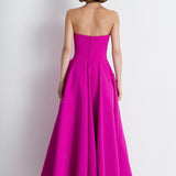 Nean Strapless Pocket Detail Gown Fuchsia
