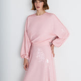 Nean Sequin Long-Sleeve Maxi Dress Light Pink