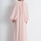 Nean Cape-Sleeve Gown Light Pink