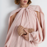 Nean Cape-Sleeve Gown Light Pink