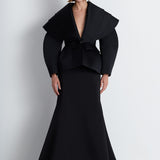 Nean Structured Mermaid Skirt Black