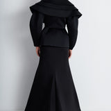 Nean Sculptural Collar Jacket Black